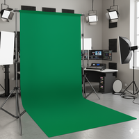 Toile de fond verte pour studio de diffusion en direct, idéale pour portraits, photos d'identité, photographie de produits et de vêtements