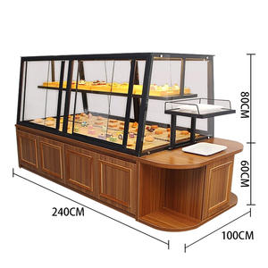 ตู้โชว์เค้กตู้โชว์เบเกอรี่ชั้นแสดงขนมปังขนาดกำหนดสีได้เอง - Product Image 2