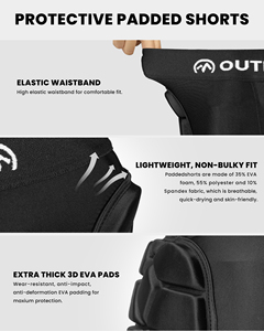 Shorts de protection ergonomiques 3D rembourrés pour snowboard, ski, skateboard - Product Image 3