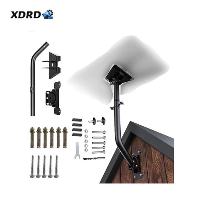 V3 Metal Elbow Base Bracket Carbon Steel Powder Coated 2mm Coating Adjustable Extended Tube Universal Roof Antenna Mounting