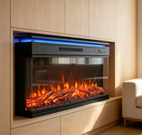 Cheminée électrique murale suspendue, économe en énergie, avec éclairage multicolore, design moderne, garantie 5 ans