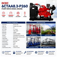 Moteur diesel DCEC CUM 6CTAA8.3-P260 190 kW 260 CV 1800 tr/min 8,3 L 4 temps 6 cylindres turbocompressé pour pompe à eau