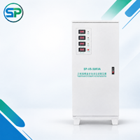 Stabilisateur de tension triphasé 50 kVA 380 V, régulateur de puissance automatique avec protection avancée contre les courts-circuits et la surchauffe