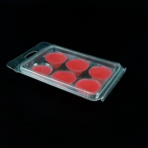 Snap Bar Clamshell Packaging PET Wax Melts Contenedor Clamshell Wax Melt Blister Envase de plástico Clamshell Container