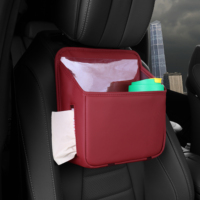 Organisateur de siège arrière de voiture en cuir YECAI, support de rangement suspendu réglable pour téléphones, collations, essentiels de voyage
