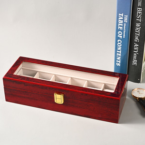 Boîte d'Emballage de Luxe en Gros pour Montres <span class=keywords><strong>Rolex</strong></span>, Coffret Carré en Bois et Daim à 6 Cellules Personnalisable avec Caractéristiques de Protection - Product Image 5
