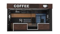 Stand de café extérieur au design personnalisé, mobilier moderne pour café, kiosque alimentaire de vente au détail à vendre