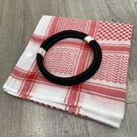 Keffiyeh Ghutra à carreaux saoudien palestinien, foulard de tête musulman rouge de qualité supérieure pour homme, chèche arabe pour adulte