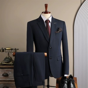 <span class=keywords><strong>Costume</strong></span> d'affaires <span class=keywords><strong>sur</strong></span> <span class=keywords><strong>mesure</strong></span> 2 pièces pour <span class=keywords><strong>homme</strong></span>, coupe ajustée, pour mariage et occasions décontractées - Product Image 4
