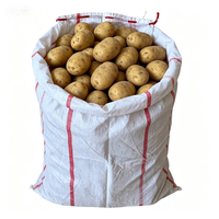 Sac tissé à rayures blanches et rouges, sac de rangement dédié pour les pommes de terre et les oignons, 55*95 cm