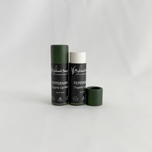 100% envase cosmético biodegradable de grado alimenticio brillo de labios tubo cilíndrico personalizado embalaje tubo de papel de bálsamo labial de realce - Product Image 5