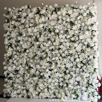 Bunga Mawar Gradasi Sutra 3D untuk Dekorasi Acara, Gulungan Bunga 3D, Latar Belakang Dinding Bunga, Dekorasi Dinding Pernikahan