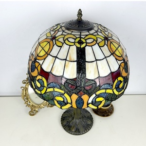 Longhuijing 16 Inch for Antique Stained Glass Dome Shade Desk Reading Lamp AC Powered LED Flexible E26/E27 Mediterranean - Product Image 6
