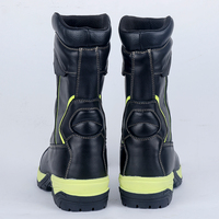 Bottes de sauvetage pour pompiers résistantes au feu EN 15090, en cuir antidérapant, chaussures de sécurité ignifuges, bottes pour hommes