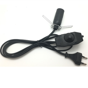Portalámparas Vintage <span class=keywords><strong>E14</strong></span> tipo UE, enchufe de lámpara de sal del Himalaya, atenuador de energía eléctrica, interruptor de cable de encendido y apagado con Cable de 1,2 M - Product Image 3