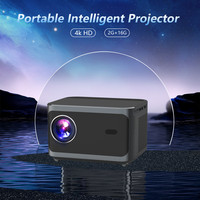 Mini projecteur 600 ANSI Lumens 1080P, design classique et élégant, décodage 4K, projecteurs intelligents Android TV, lecteur vidéo pour home cinéma, logo OEM