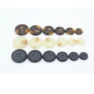 Wear Resistant Widely Used Classic Custom Resin Plastic 4 Holes Buttons