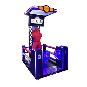 Dinibao coin operated boxing games machine hitting reality person punch video tickets redemption machine for sale