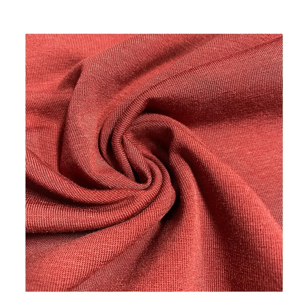 Tissu teint en plaine confortable de 200Gsm 95% coton 5% élasthanne pour la fabrication de sous-vêtements