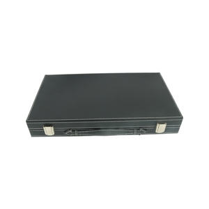 Set da viaggio personalizzato per adulti Backgammon portatile con custodia in pelle e chip per giochi di scacchi - Product Image 6