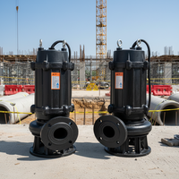 Pompe à eaux usées submersible de type WQ, moteur à courant continu haute pression, utilisation industrielle, construction en fer, OEM personnalisable