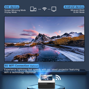 Rigal P6 số lượng lớn hiện đại video Home theatre chiếu tự động tập trung 4K Video 5 gam <span class=keywords><strong>wifi</strong></span> hỗ trợ LED chiếu thông minh cho điện thoại di động - Product Image 5