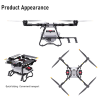 Drones agricoles de haute qualité avec support RTK, construction en plastique, pour la protection des plantes agricoles, la pulvérisation, l'ensemencement, drones agricoles