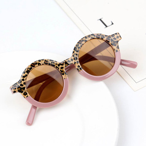 New Children Sunglasses Fashion Round <strong>Frame</strong> Leopard Print Color Matching Personalized Kids Sunglasses <strong>Baby</strong> UV-proof <strong>Glasses</strong> - Product Image 3