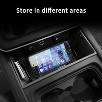 Accessoires de voiture, boîte de rangement centrale noire en ABS pour Land Rover Defender 90 110 2020 - 2025