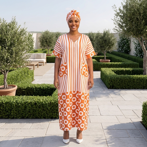 2026 New Fashion Evening Elegant Party Pockets <strong>Dress</strong> Set With Scarf Printed Banquet <strong>Dresses</strong> for <strong>Women</strong> - Product Image 5