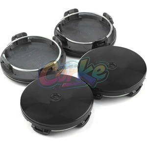 TAPA CENTRAL DE RUEDA TAPÓN CUBIERTA LLANTA SilverSet de 4 Centro negro Cromo 52960-38300 52960-3K210 52960-3K250 Se adapta a cada modelo de automóvil - Product Image 2
