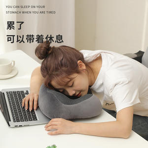 Oreiller de voyage en mousse à mémoire de forme en U Flying Beast, avec housse en velours, pour avion, bureau et sieste - Product Image 2