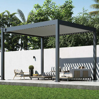 Toldo de Aluminio Retráctil Ajustable de Lujo para Construcción de Casas, Techo de Láminas Impermeable, Pabellón Motorizado para Jardín, Tamaño Personalizado