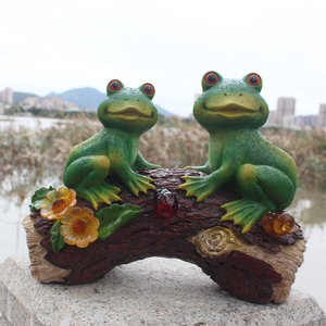 Statuetta Creativa in Resina Dipinta a Mano con Motivo Animale, Forma Irregolare, <span class=keywords><strong>Dimensioni</strong></span> Personalizzabili, Decorazione per la Casa, Rana - Product Image 2