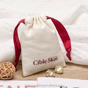 Bolsa de Embalaje de Joyería con Cordón de Satén Mini, Directo de Fábrica, Bolsa de Algodón con Cordón para Venta Directa de Joyería - Product Image 1