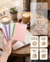 Carnet de poche A7 rechargeable, palette de couleurs Morandi, reliure spirale, 60 feuilles, journal de voyage esthétique pour femmes