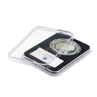 Inserts en mousse EVA noire Quickslab personnalisés, capsules rondes pour pièces de monnaie de 14 à 41 mm, plaque en plastique transparent pour pièces de monnaie avec champ d'étiquetage