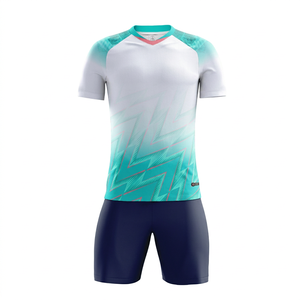 Ensemble de maillot de football noir pour homme, manches courtes, anti-transpiration, uniforme d'équipe rayé, toutes saisons, coupe classique, vêtements de sport en polyester - Product Image 1