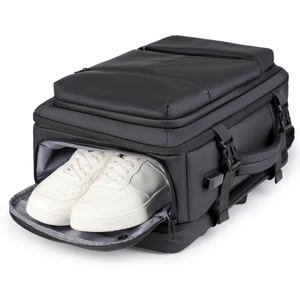 Elegante impermeable con diseño USB Mochilas de viaje Laptop Expandible con compartimento para zapatos Mochila para computadora portátil - Product Image 4