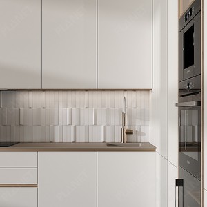 Modern White Matt Finish Built in Kitchen <strong>Pantry</strong> Cupboards Fitted Kitchen Designs Melamine Kitchen <strong>Cabinet</strong> - Product Image 4