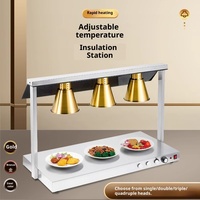 XIDA Buffet lampe chauffante simple/Double/Triple support de tête Station de réchauffement des aliments marbre chauffage Barbecue lampe énergie