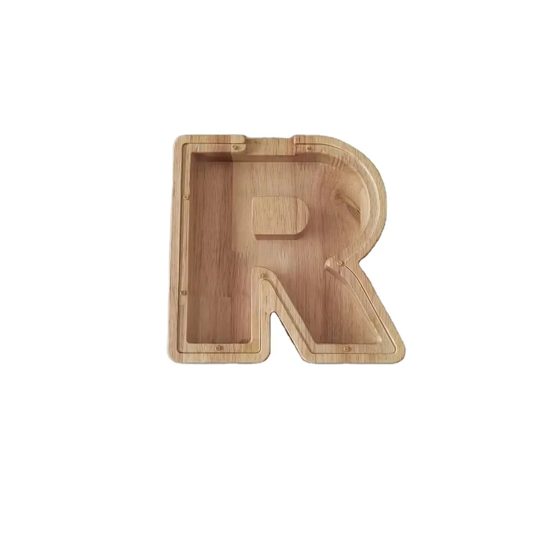 Wholesale Wooden 26 A-Z Letters logo Deposit Box For Kids