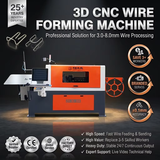 High Quality 3D Wire Bending Machine to Fast Working Speed Automatic Wire Forming Machine Manufacturer