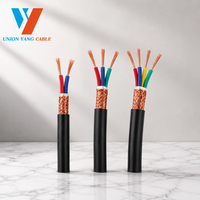Kabel RVVP 4-Core Pabrik OEM Berisolasi PVC 300V 1.5mm-4mm Kawat Berpelindung Tembaga Murni untuk Aplikasi Auto CNC