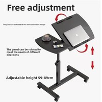 Mesa Auxiliar Plegable Móvil de MDF para Dormitorio con Superficie de Tablero de Densidad, Venta al por Mayor de Fábrica