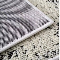 Tapis tissé à la machine gris noir pour salon, grand tapis de chambre à coucher