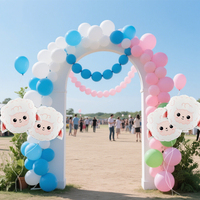 Cymylar Nouveautés Tête de Mouton Ballon Mignon Tête de Mouton Feuille Ballon pour Enfants Décoration de Fête