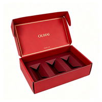 Boîtes cadeaux pliantes en carton ondulé avec logo imprimé en feuille d'or, boîte en papier personnalisée pour l'emballage de produits cosmétiques et de soins de la peau