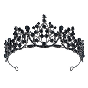 Corona di cristallo per la regina di compleanno della principessa sposa del partito di nozze accessori per capelli in lega diademi di strass - Product Image 4