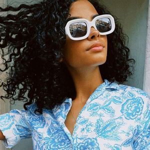 Gafas de Sol Rectangulares Vintage de Moda Personalizadas 2022, Gafas de Sol Cuadradas con Marco Grande para Mujer - Product Image 2